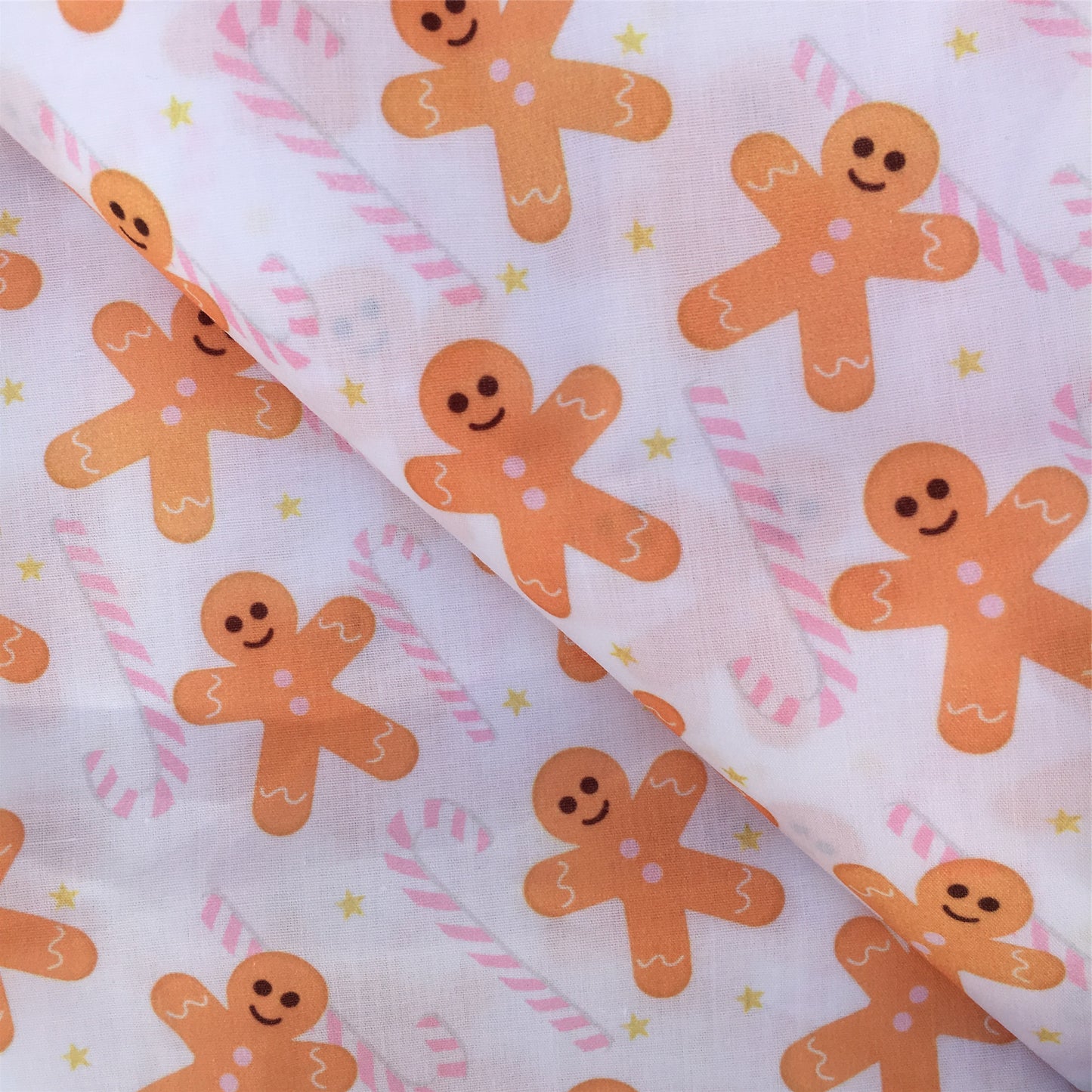 star starfish christmas day gingerbread man crutch printed fabric