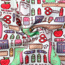 Load image into Gallery viewer, back to school abc printed fabric
