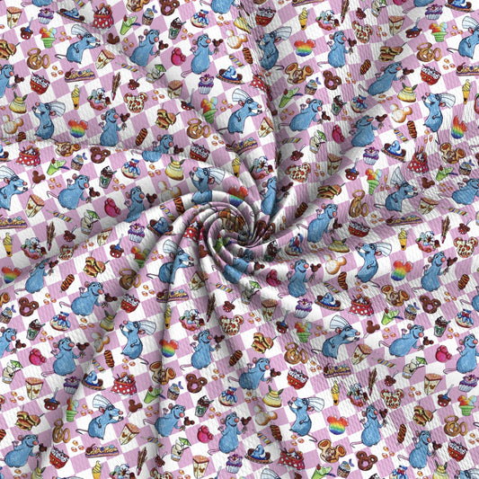 pink series rhombus printed fabric