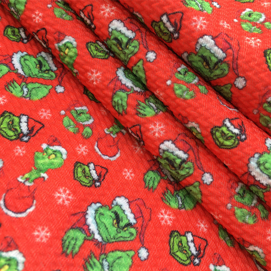 christmas day snowflake snow printed fabric