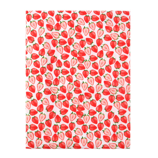 strawberry fruit red series printed fabric