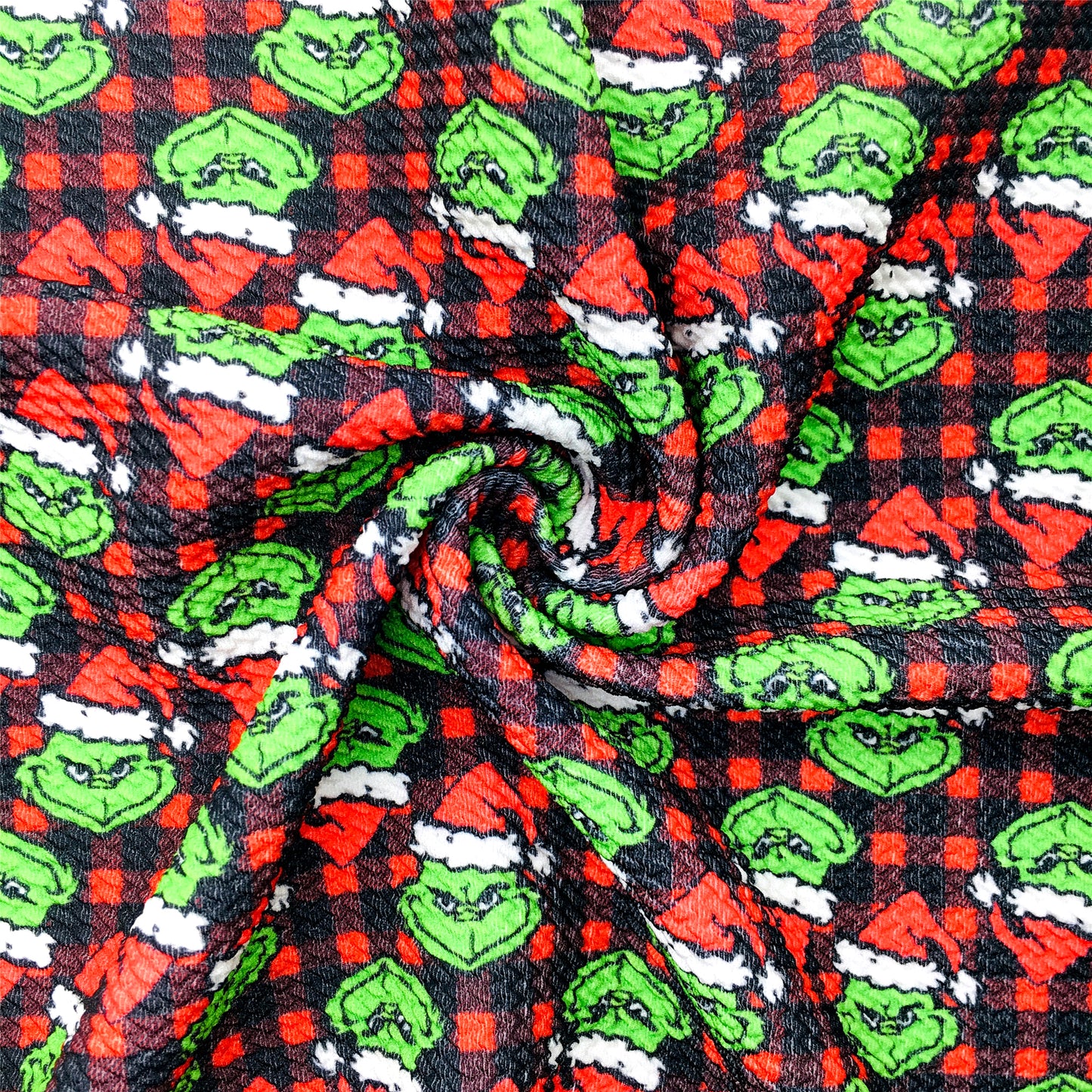 christmas plaid grid printed fabric
