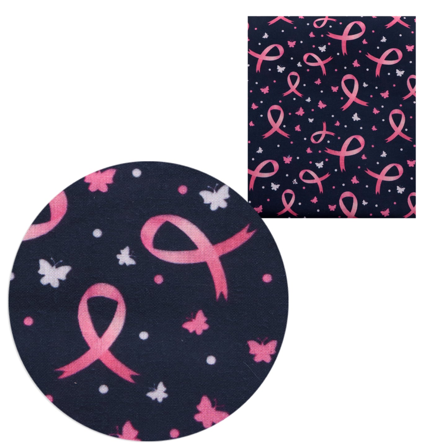 breast cancer butterfly awareness printed fabric