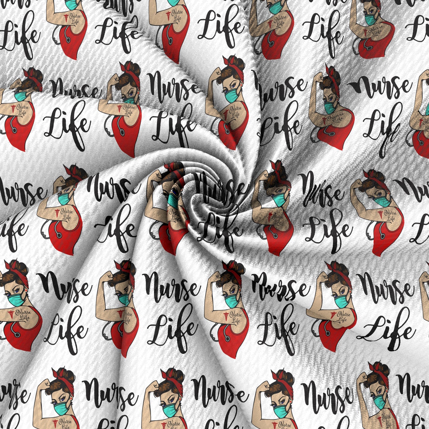 nurses doctor health printed fabric