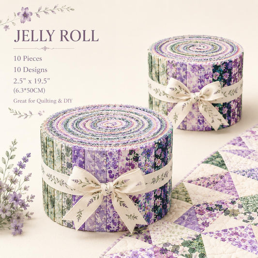 10pcs Vintage Floral Theme Jelly Roll Fabric Strips 2.5X19.7inch Pre-Cut 100% Cotton For Patchwork Quilts, Table Runners, Placemats, Tote Bags, Storage Pouches, Makeup Bags, Coasters, Quilt Blocks & Binding