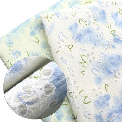 1Pc 59x19.68inch(150x50cm) leaves Tie Dye 100% Polyester Material fabric, Pre-Cut for DIY Sofa Covers & Handmade Projects