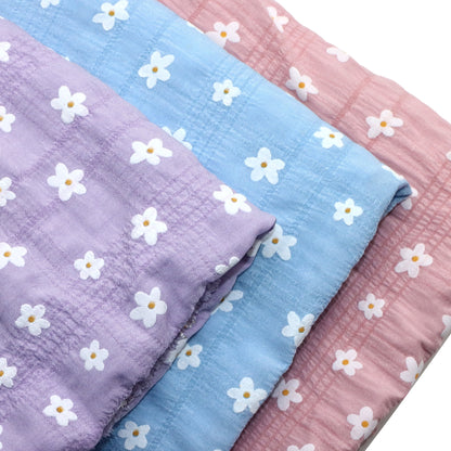 1pc Flower Pattern Wrinkles Texture Quilting Fabric-59.05x19.68inch Precut Polyester Craft Fabrics DIY Handmade Projects Doll Clothes Fabric For Hair Ties, DIY Quilting & Sewing