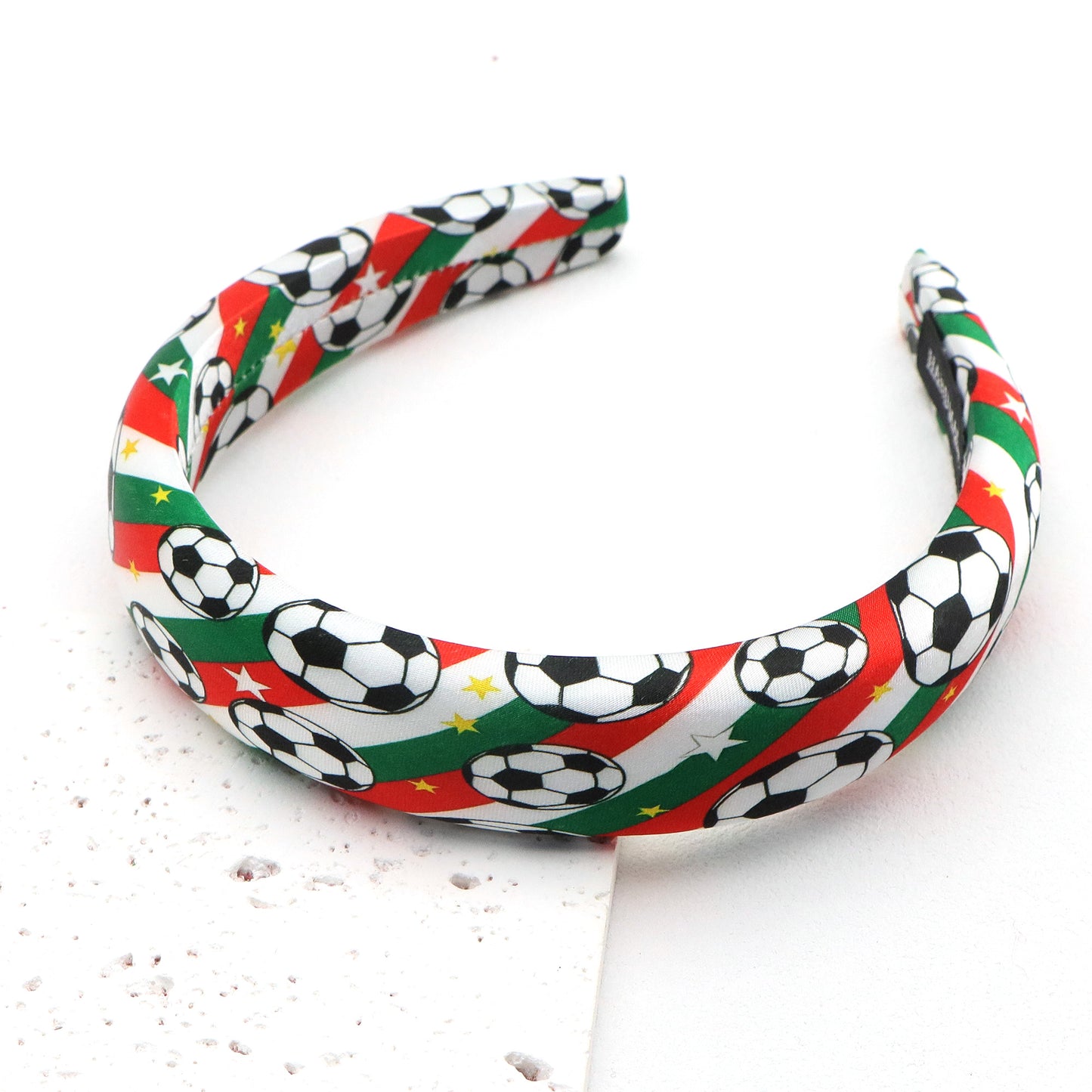 world cup football series satin high cranial hairband