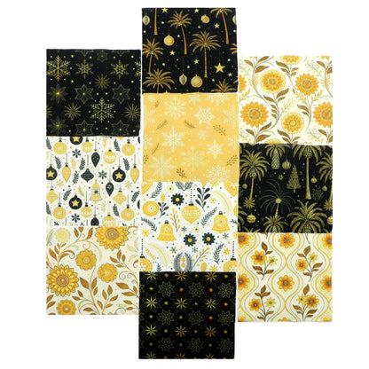 10Pc/Set Christmas Series Flower Bell Star Tree Fat Quarter Fabric, Pre-Cut Square Fabric Assort, Fabric Set, Craft Fabric, Handmade DIY Patchwork Fabric,Home Quilting Sewing Fabric, Packaging Fabric, Scrapbooking Craft Hobbyist