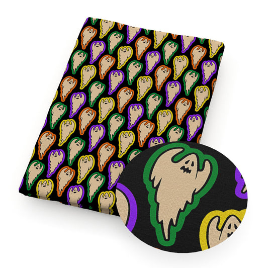 halloween skull ghost skeleton bones fabric