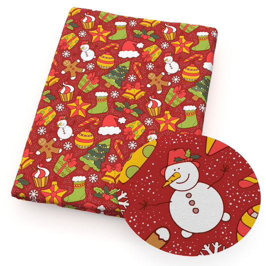 snowman christmas fabric