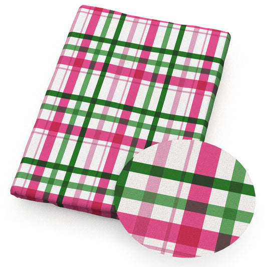 plaid grid watermelon color series fabric
