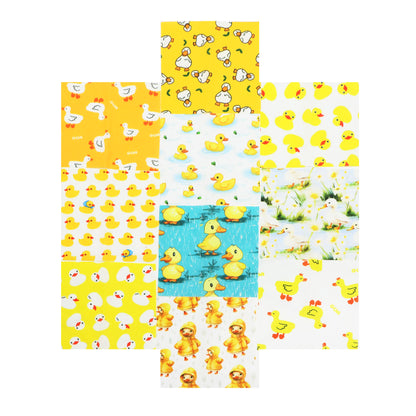10pcs Charm Pack Set Duck Animal Vintage Style Pattern Handmade DIY with Rich Color and Texture Elements 100% Polyester Patchwork in 10 Design Styles Suitable for Patchwork DIY Craft Projects DIY Wallet Making Gift Giving Bag Making Mother's Day Gift