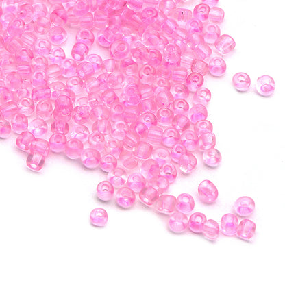 10g/pack Vibrant Colorful Miyuki Seed Beads Transparent Plain Solid Color Loose Spacer Acrylic Beads with Hole for Jewelry Making DIY Bracelet Necklace Chain Earrings Charm Bangle Decors Craft Accessories