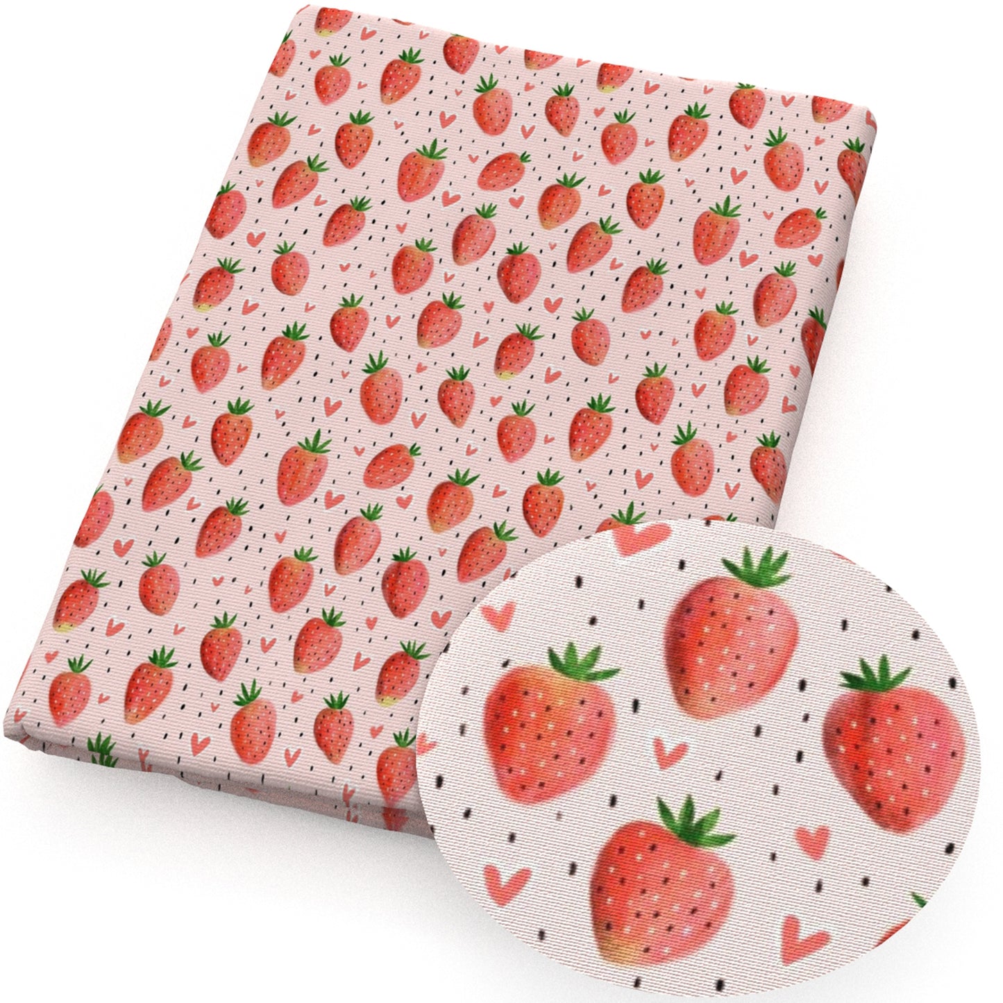 fruit strawberry pink series fabric