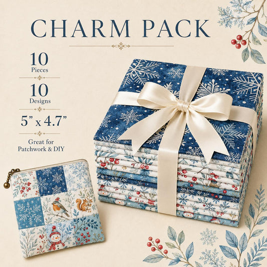 10Pc/Set Christmas Series Bird Squirrel Leaves Fat Quarter Fabric, Pre-Cut Square Fabric Assort, Fabric Set, Craft Fabric, Handmade DIY Patchwork Fabric,Home Quilting Sewing Fabric, Packaging Fabric, Scrapbooking Craft Hobbyist