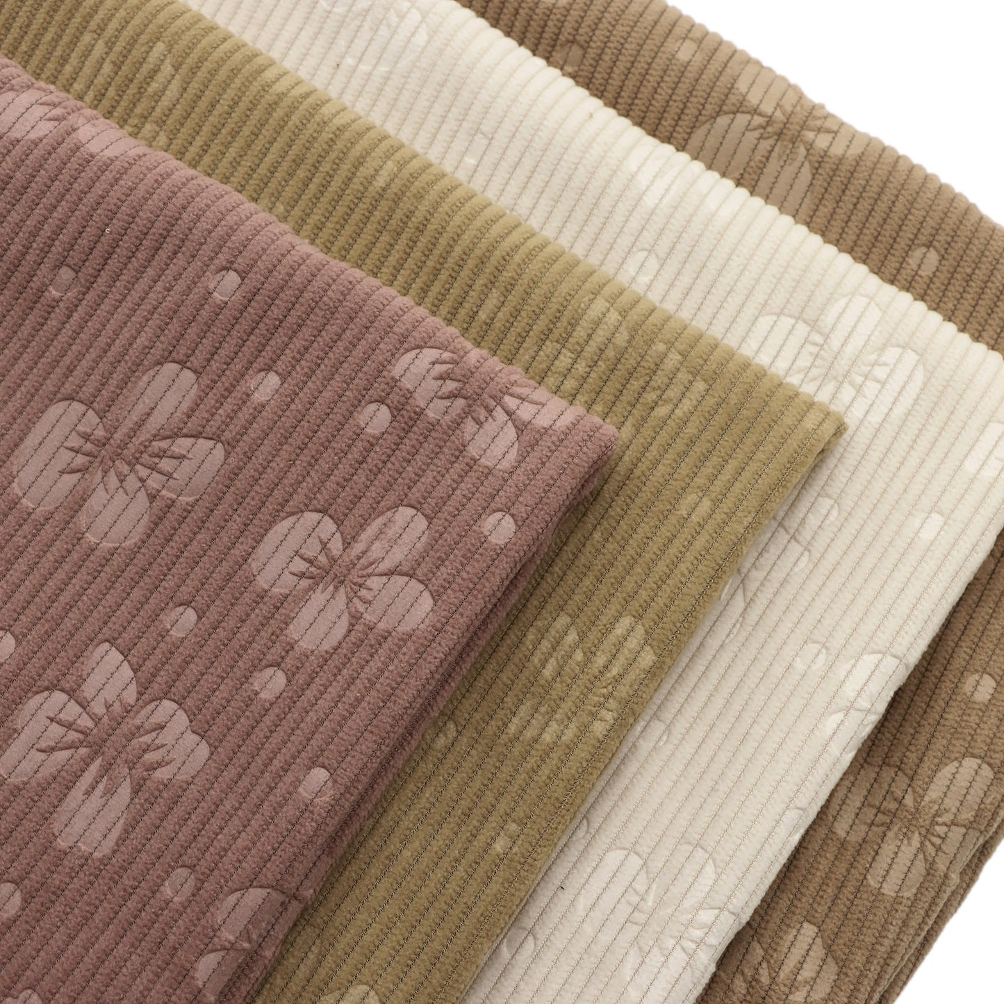 Flower Corduroy Polyester Velvet Fabric,19.68X59inch, Pre-Cut Quilting Material for DIY Wallet Crafts DIY Craft For Small Bags, Cushions, Wallets, Toys, Coin Purses Patchwork, Handmade Doll Breathable