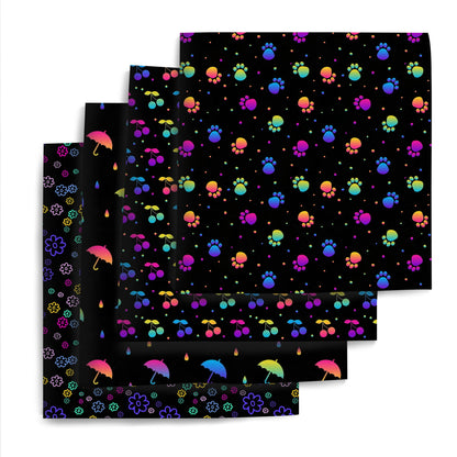 4Pc/set 7.87x7.87inch(20x20cm) footprint Umbrella series Precut Quilting Fabric Fat Quarter Fabric Bundle