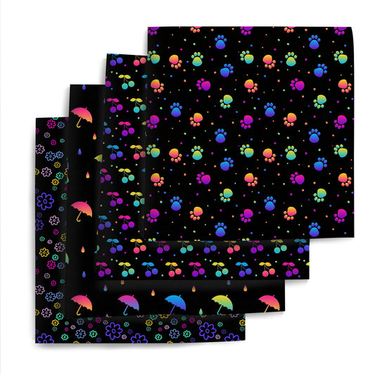 4Pc/set 7.87x7.87inch(20x20cm) footprint Umbrella series Precut Quilting Fabric Fat Quarter Fabric Bundle