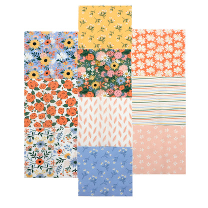 10pcs Charm Pack Set Floral Pattern Vintage Style Handmade DIY with Rich Color and Texture Elements 100% Polyester Patchwork in 10 Design Styles Suitable for Patchwork DIY Craft Projects DIY Wallet Making Gift Giving Bag Making Mother's Day Gift
