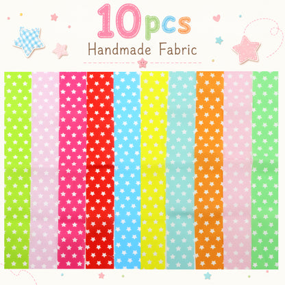 10pcs Vintage Star Pattern Jelly Roll Fabric Strips 2.5X19.7inch Pre-cut 100% Polyester for Patchwork Quilts, Table Runners, Placemats, Tote Bags, Storage Pouches, Makeup Bags, Coasters, Quilt Blocks & Binding