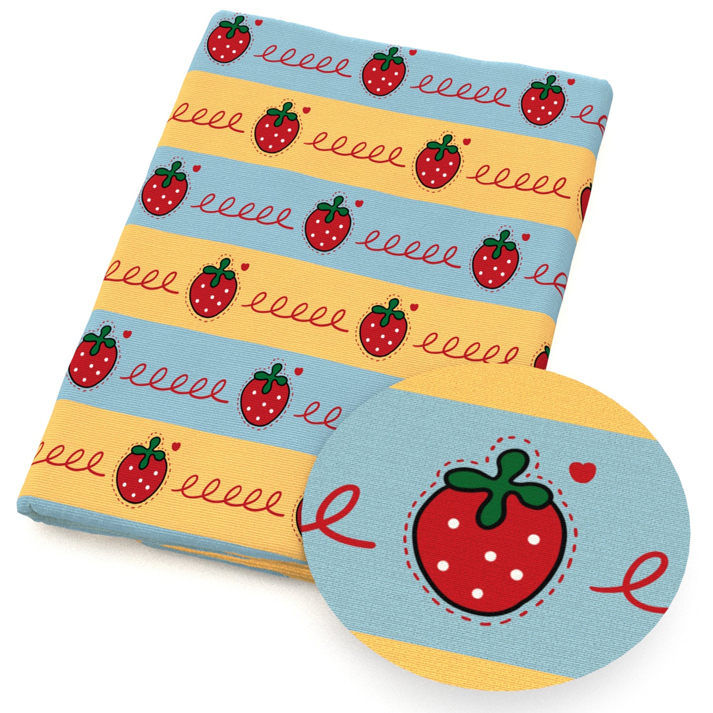 strawberry stripe fabric