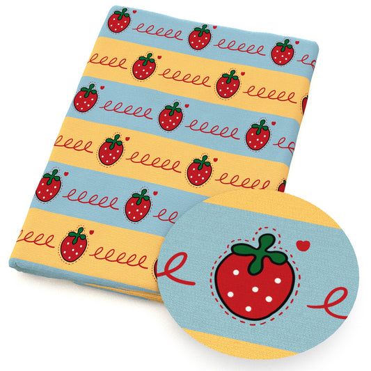 strawberry stripe fabric