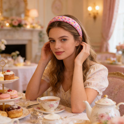 dots heart high cranial hairband