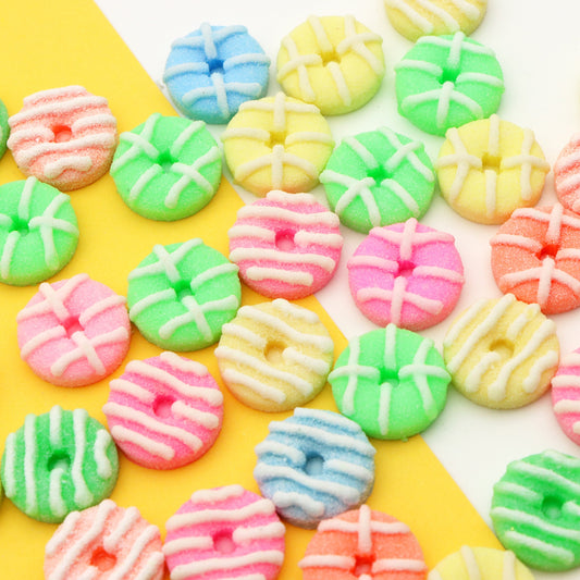 10Pcs/pack Virbant Colors Frosted Donuts Acrylic Charms,3D Flatback Resin Cabochons for DIY Jewelry, Earrings, Bracelets, Keychains, Festive Decor, Homemade Gifts, Phone Cases, Water Bottles, Hair Accessories - Crafting Accessories