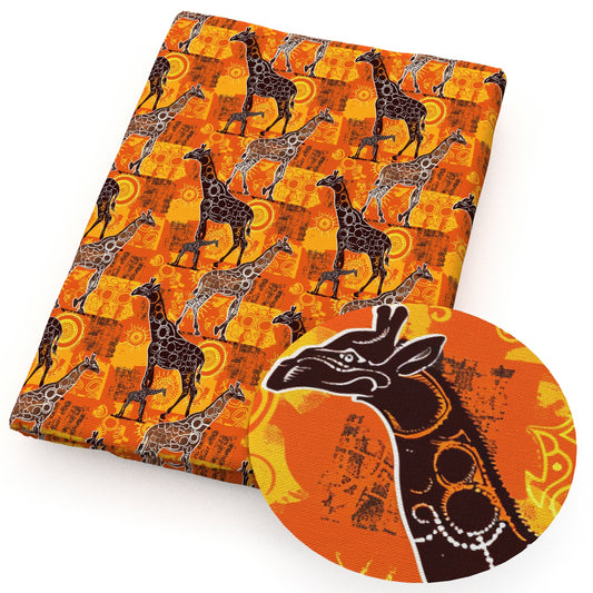 animals deerreindeer giraffe fabric