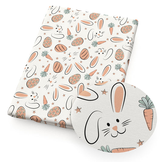 easter bunny rabbit bunny carrot star starfish fabric