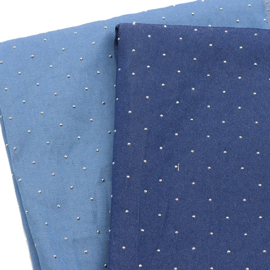 1Pc Hotfix Rhinestone Denim Fabric - 59x19.68inch Precut 100% Polyester Fabric,Vibrant Blue Color,Perfect for DIY Quilting, Sewing, Craft Projects, Party Decorations, Hair Ties, Bags & Wallet Making -  Craft Project Material