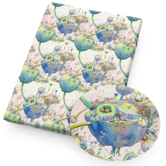 plant lotus flower girl abstract pattern fabric