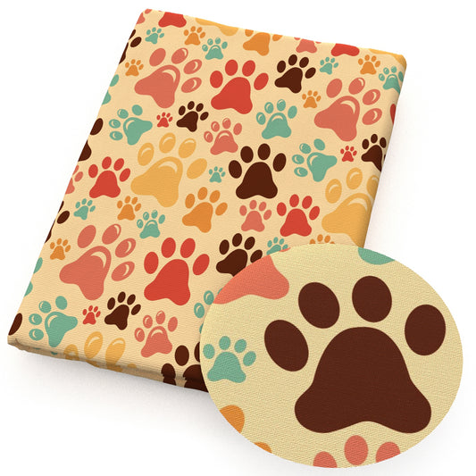 footprint paw fabric