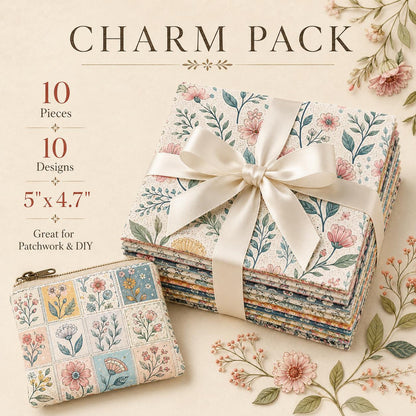10Pc/Set Flower Plaid Series Fat Quarter Fabric, Pre-Cut Square Fabric Assort, Fabric Set, Craft Fabric, Handmade DIY Patchwork Fabric,Home Quilting Sewing Fabric, Packaging Fabric, Scrapbooking Craft Hobbyist