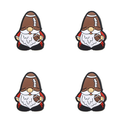 1Pc Football Gnome Theme Silicone Beads - Cute Charms for DIY Keychain, Bracelet, Necklace & Pen Dangling Decorations - Silicone Focal Beads for Beading & Craft Projects