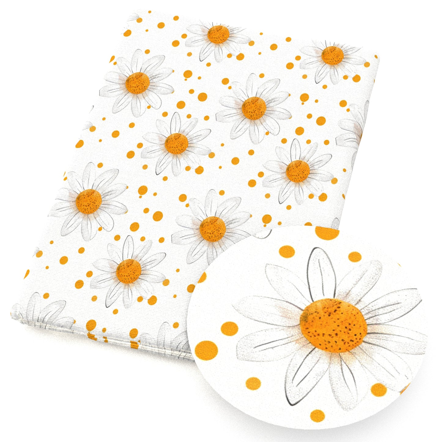 daisy flowerfloral dots spot fabric