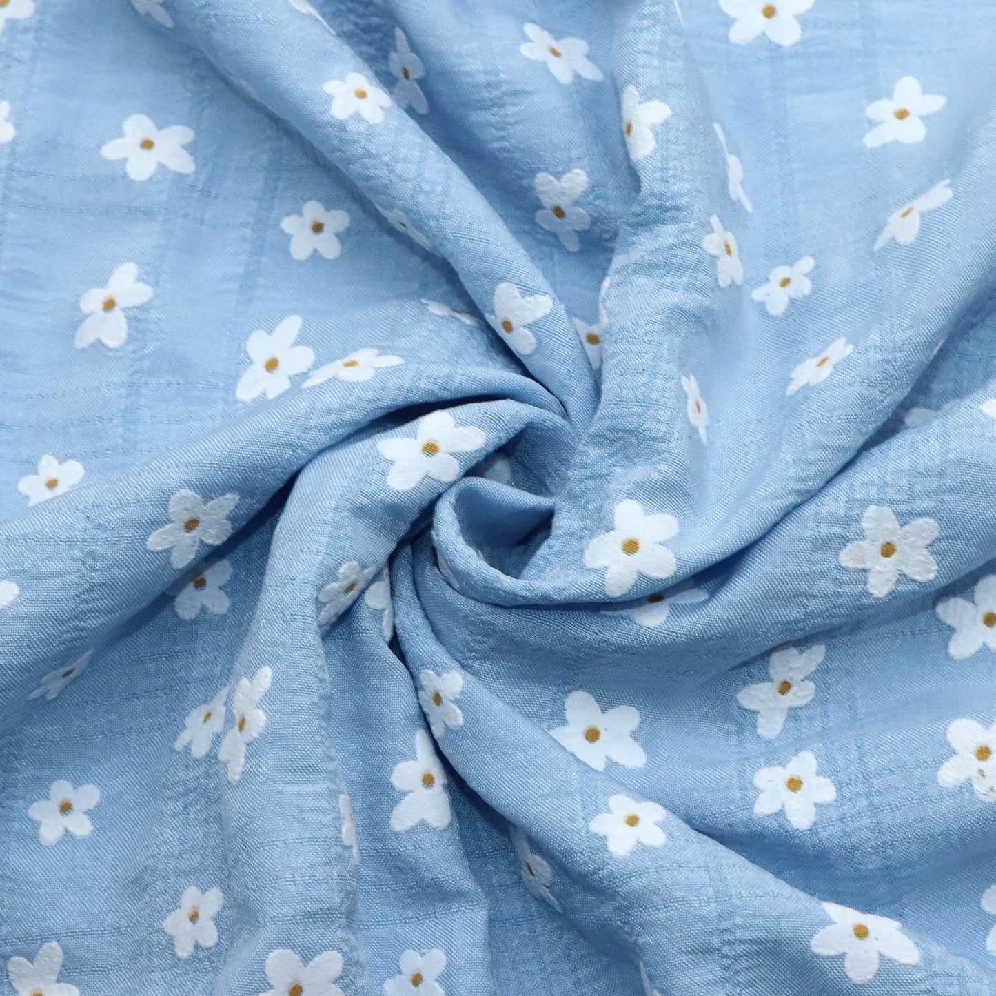 1pc Flower Pattern Wrinkles Texture Quilting Fabric-59.05x19.68inch Precut Polyester Craft Fabrics DIY Handmade Projects Doll Clothes Fabric For Hair Ties, DIY Quilting & Sewing