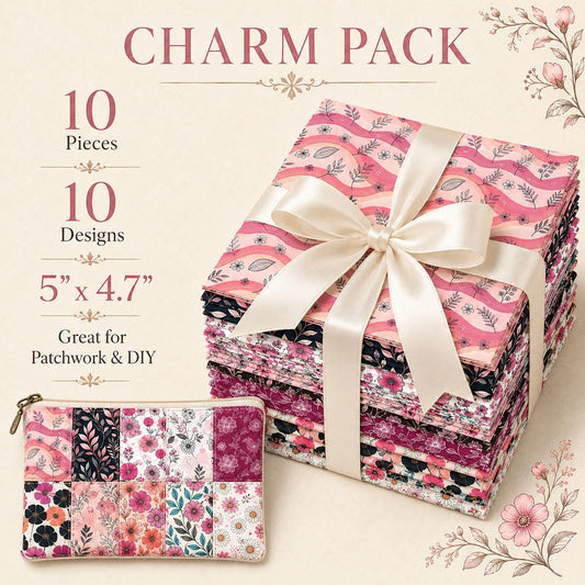 10Pc/Set Flower Series Fat Quarter Fabric, Pre-Cut Square Fabric Assort, Fabric Set, Craft Fabric, Handmade DIY Patchwork Fabric,Home Quilting Sewing Fabric, Packaging Fabric, Scrapbooking Craft Hobbyist