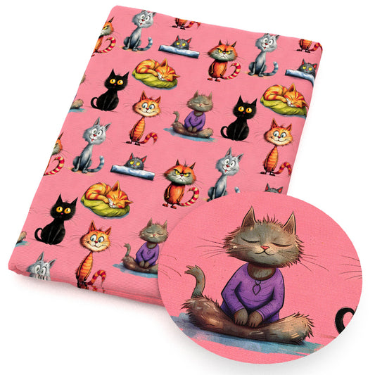cat pink series fabric