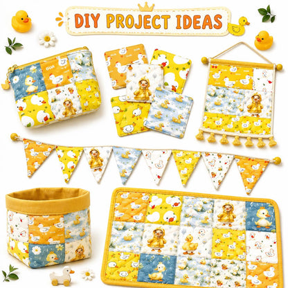 10pcs Charm Pack Set Duck Animal Vintage Style Pattern Handmade DIY with Rich Color and Texture Elements 100% Polyester Patchwork in 10 Design Styles Suitable for Patchwork DIY Craft Projects DIY Wallet Making Gift Giving Bag Making Mother's Day Gift