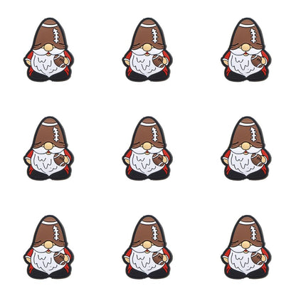 1Pc Football Gnome Theme Silicone Beads - Cute Charms for DIY Keychain, Bracelet, Necklace & Pen Dangling Decorations - Silicone Focal Beads for Beading & Craft Projects