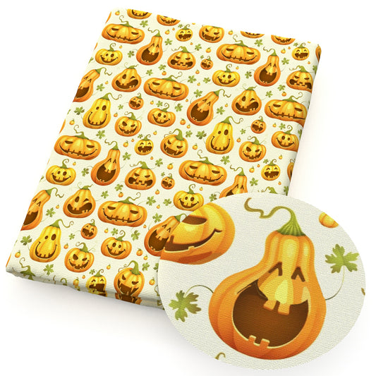 pumpkin halloween fabric