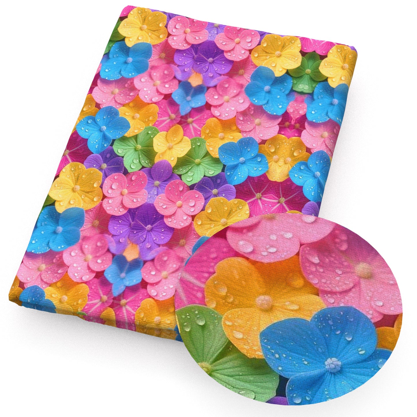 rainbow color paint splatter flowerfloral color series fabric
