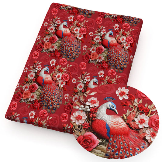 peacock imitation embroidery series fabric