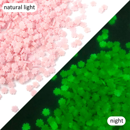 10g/pack Glow in the Dark Festive Nail Art Polymer Clay Slices - Blossom Flower Rabbit Bunny Shaped,Unscented - Slime Charms for Resin, Lip Gloss DIY, Nail Art & Crafts,Easter Decorations