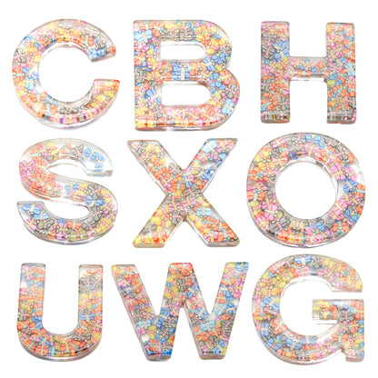 1Pc Butterfly Polymer Clay With Letters Alphabet Crystal Epoxy Resin - Perfect for Bags & Car Accessories, Ideal Gift for Women on Christmas, Birthdays, and New Year