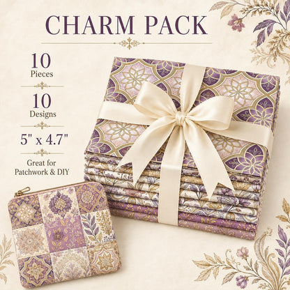 10Pc/Set Flower Purple Series Leaves Fat Quarter Fabric, Pre-Cut Square Fabric Assort, Fabric Set, Craft Fabric, Handmade DIY Patchwork Fabric,Home Quilting Sewing Fabric, Packaging Fabric, Scrapbooking Craft Hobbyist