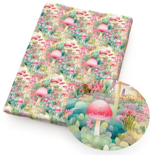 plant flowerfloral rainbow color mushroom house fabric