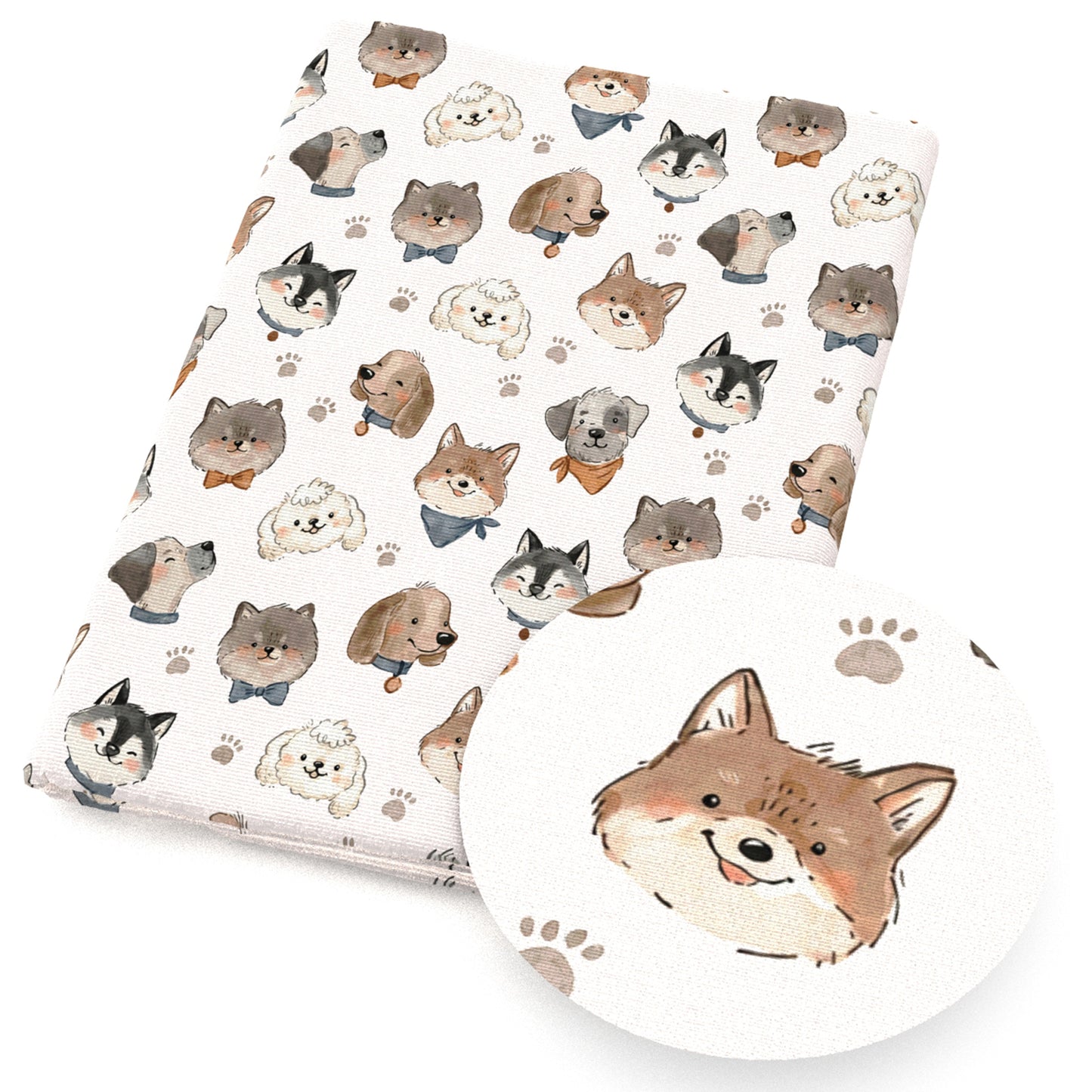 dogpuppy footprint paw fabric